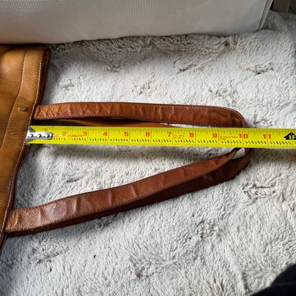 Tory Burch Cognac Perforated Logo Leather Tote Bag - Picture 16 of 16